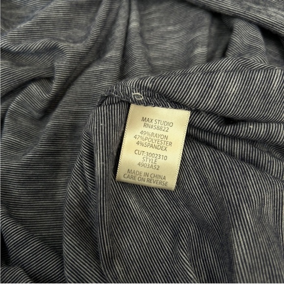 MAX STUDIO Striped Jersey Maxi Dress Size Medium - Picture 7 of 8